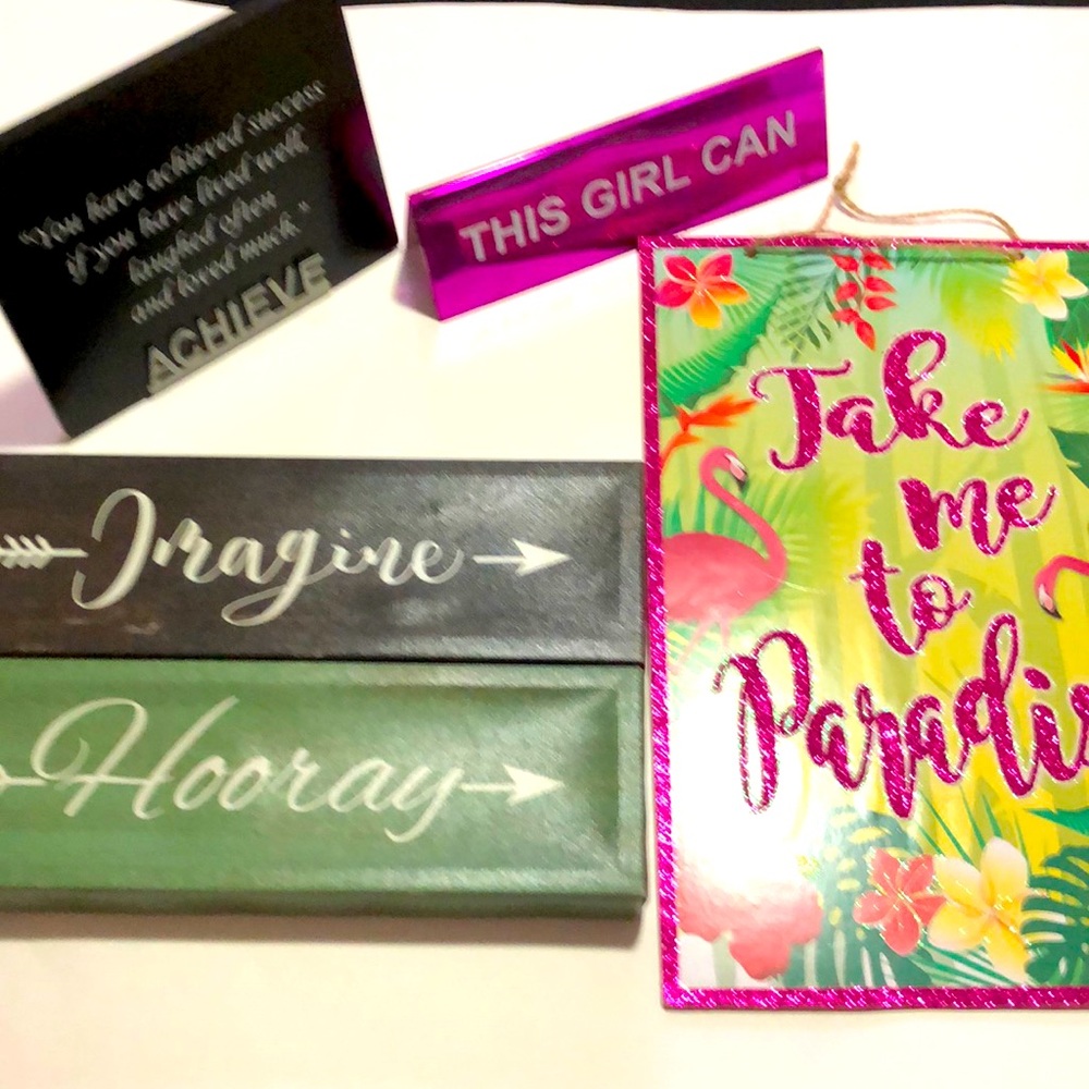 Inspiration wall, Dresser, or desk plaques Collection